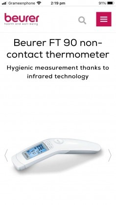 Non content thermometer
